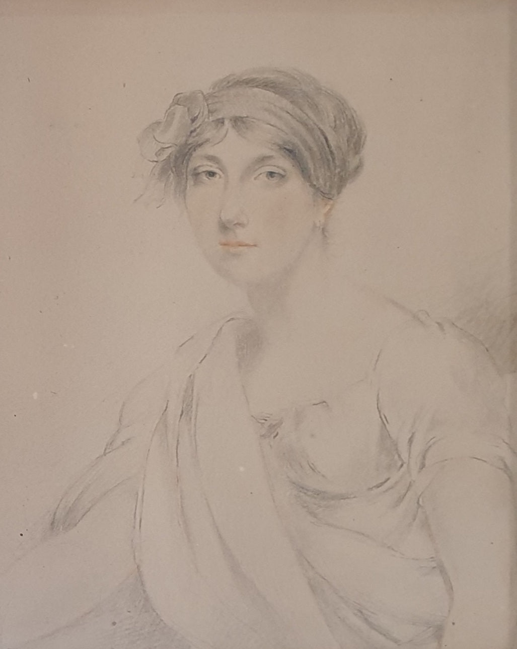 George Henry Harlow Portrait Study Of Elizabeth Wynell Adams Circa.1805