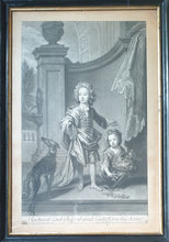 Load image into Gallery viewer, JI Smith Mezzotint Engraving After Sir Godfrey Kneller Richard Lord Clifford &amp; Lady Jane His Sister 1701
