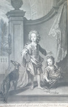 Load image into Gallery viewer, JI Smith Mezzotint Engraving After Sir Godfrey Kneller Richard Lord Clifford &amp; Lady Jane His Sister 1701
