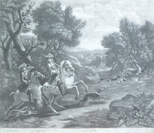 Load image into Gallery viewer, JI Smith Mezzotint Engraving After Jan Wycke The Deer Hunt 1687
