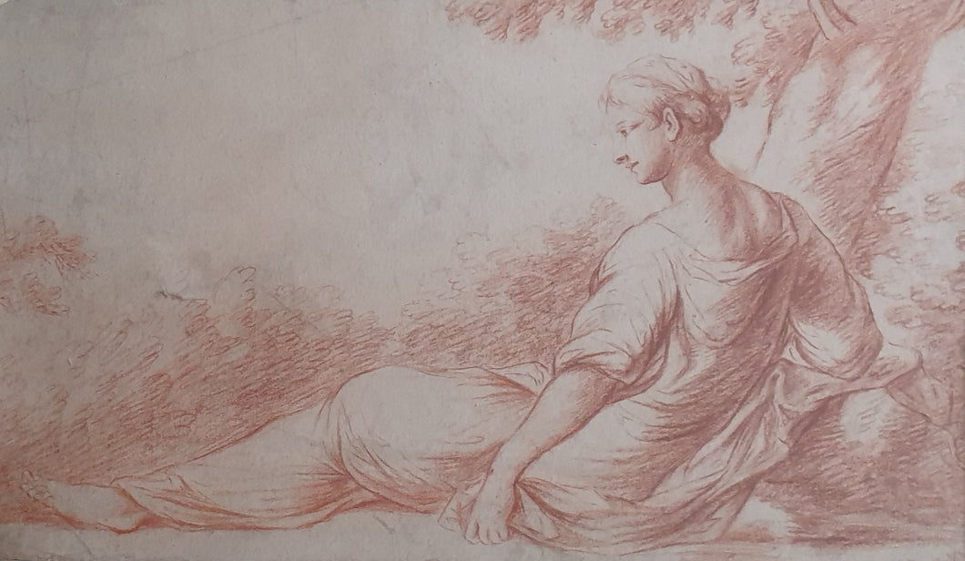 18th.Century French School Red Chalk Drawing Circle Of François Boucher Circa.1750