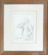 Load image into Gallery viewer, J.T. 18th.Century British School Portrait Drawing Gilbert A Famous French Horn Player In The Neighborhood Of Rotherham 1765
