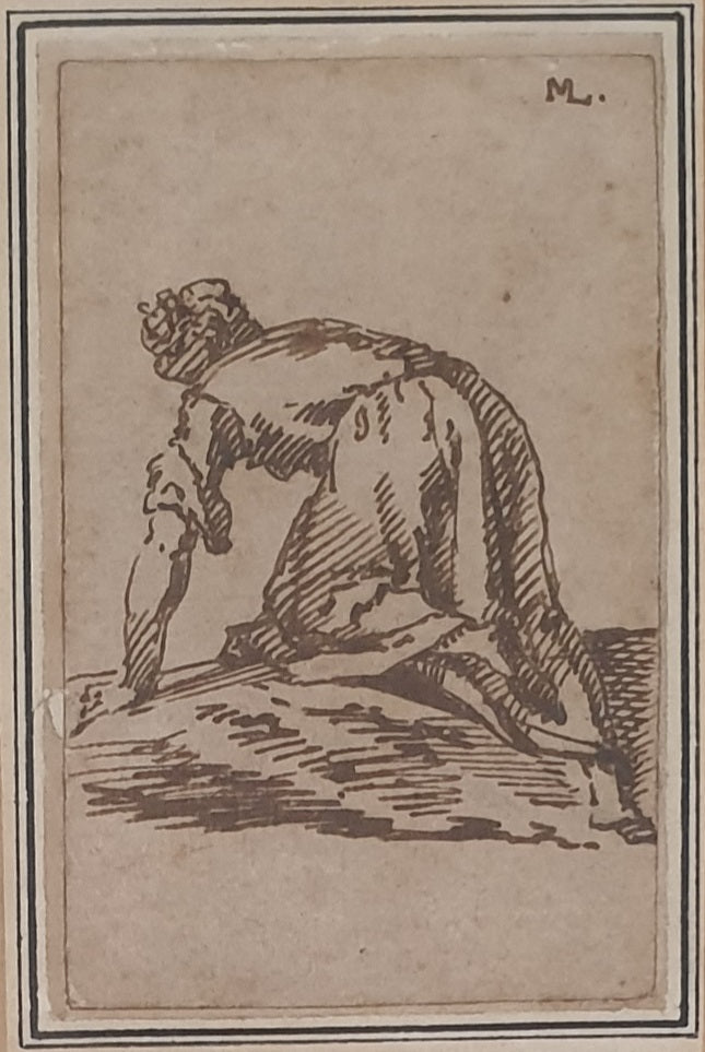Marcellus Laroon The Elder Pen And Ink Drawing Circa.1687