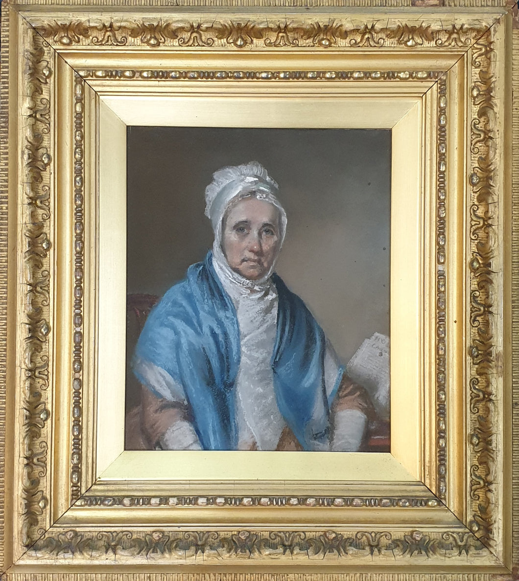 John Raphael Smith Pastel Portrait Of A Quaker Lady 1810