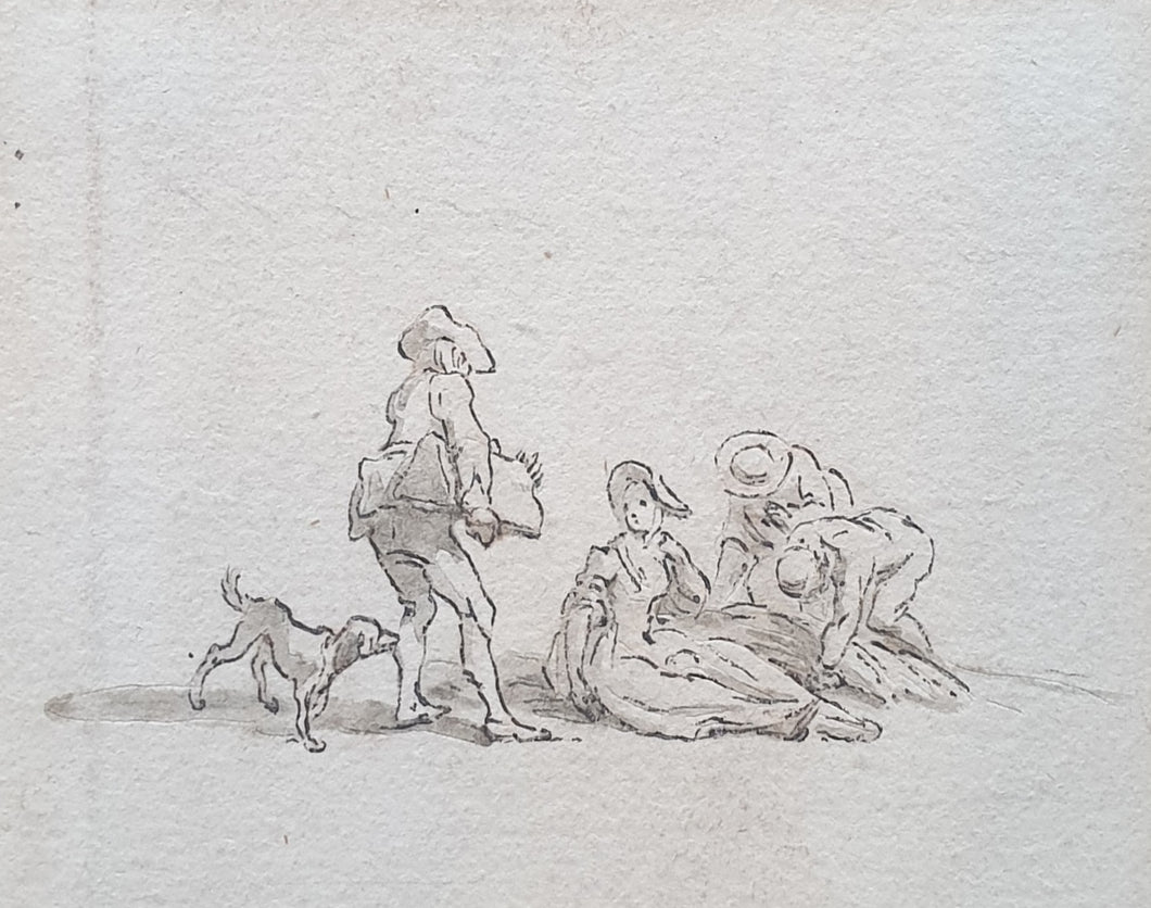 Thomas Ross Fl.1730-1757 Pen And Ink Figure Studies