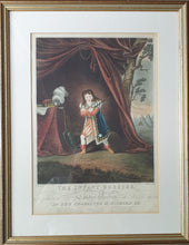 Load image into Gallery viewer, The Infant Roscius Master Grossmith As He Appeared At The London Theatres In The 6th. Year Of His Age In The Character Of Richard III Aquatint Engraving Circa.1824
