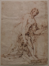 Load image into Gallery viewer, 17th.Century Anglo-Dutch School Pen And Ink Drawing Susanna At The Well Circa.1630
