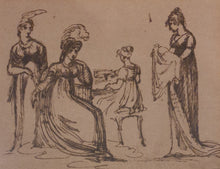 Load image into Gallery viewer, Samuel Shelley O.W.S Pen And Ink Drawing The Christening Party Circa.1790
