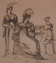 Load image into Gallery viewer, Samuel Shelley O.W.S Pen And Ink Drawing The Christening Party Circa.1790
