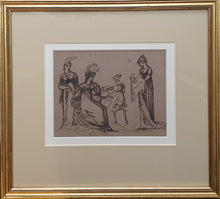 Load image into Gallery viewer, Samuel Shelley O.W.S Pen And Ink Drawing The Christening Party Circa.1790
