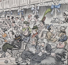 Load image into Gallery viewer, &quot;Some Day?&quot; Sidney Strube Pen Ink And Watercolour Political Satire On Women In Parliament Circa.1920
