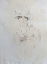 Load image into Gallery viewer, George Henry Harlow Pencil Portrait Study Of A Young Woman 1815
