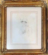 Load image into Gallery viewer, George Henry Harlow Pencil Portrait Study Of A Young Woman 1815
