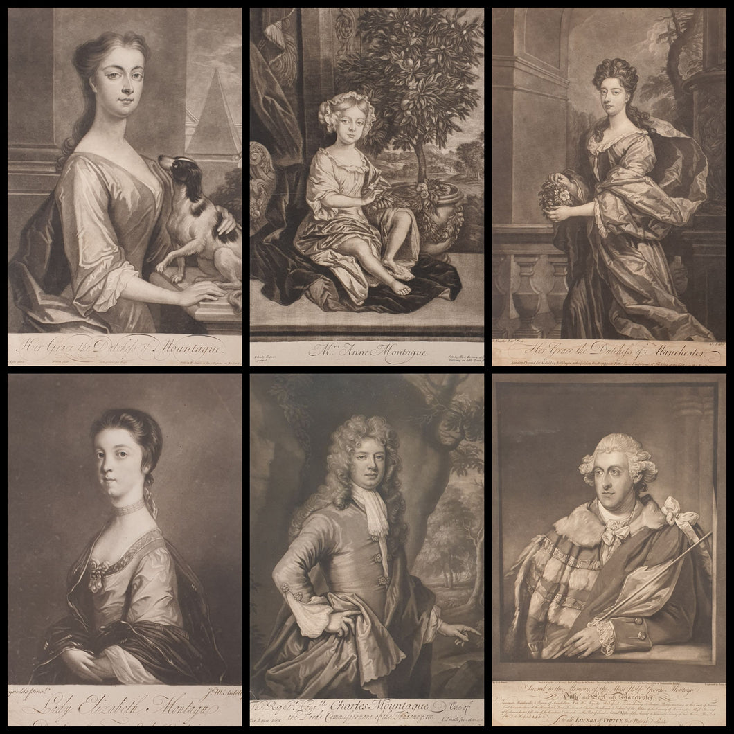 17th./18th.Century Archive Collection Of Mezzotint Portraits Relating To The Montagu Family Dukes Of Manchester