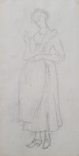 Load image into Gallery viewer, Paul Sandby R.A. Pencil Study Of A Young Woman Reading Circa.1770
