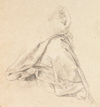 Load image into Gallery viewer, 17th.Century Venetian School Black Chalk Study Of Drapery
