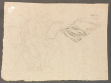 Load image into Gallery viewer, 17th.Century Venetian School Black Chalk Study Of Drapery
