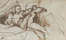Load image into Gallery viewer, Benjamin Robert Haydon Pen And Ink Drawing Prometheus Chained Circa.1819

